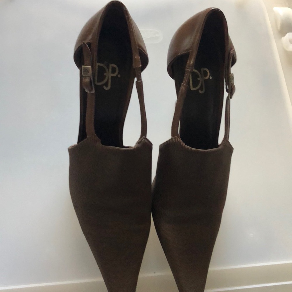 Donald Pliner Heels Leather Fabric 8 1/2 M